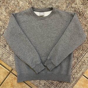 TNA Classic Gray Cozy AF Fleece Crewneck Sweater XS